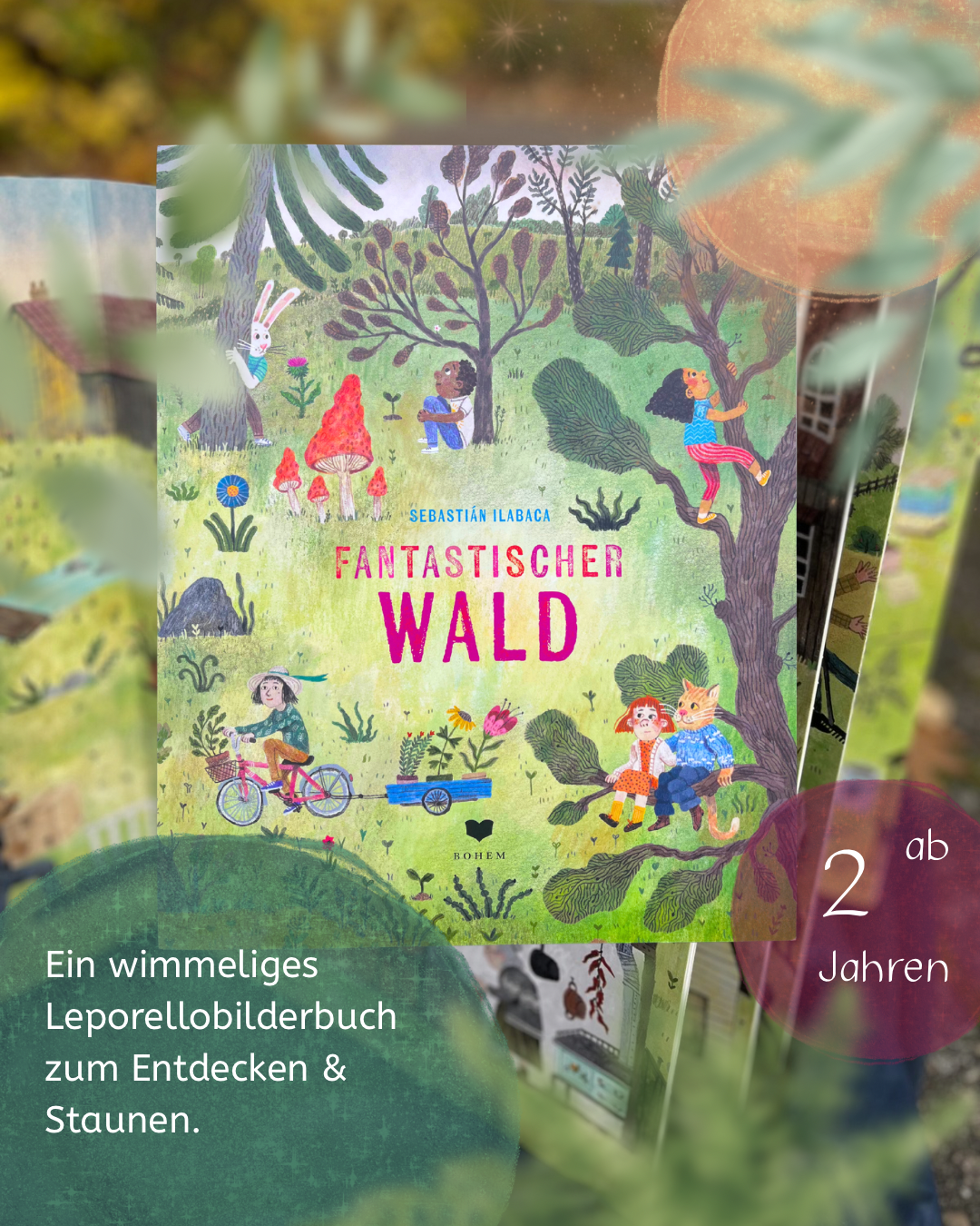 Fantastischer Wald von Sebastián Ilabaca Wimmelbuch ab 2 Jahren Riesen-Leporello