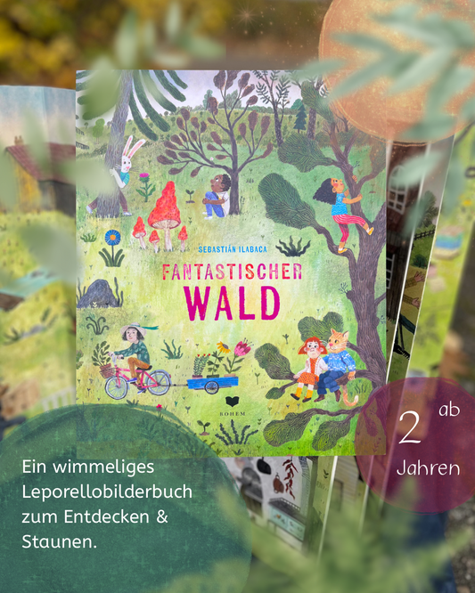 Fantastischer Wald von Sebastián Ilabaca Wimmelbuch ab 2 Jahren Riesen-Leporello