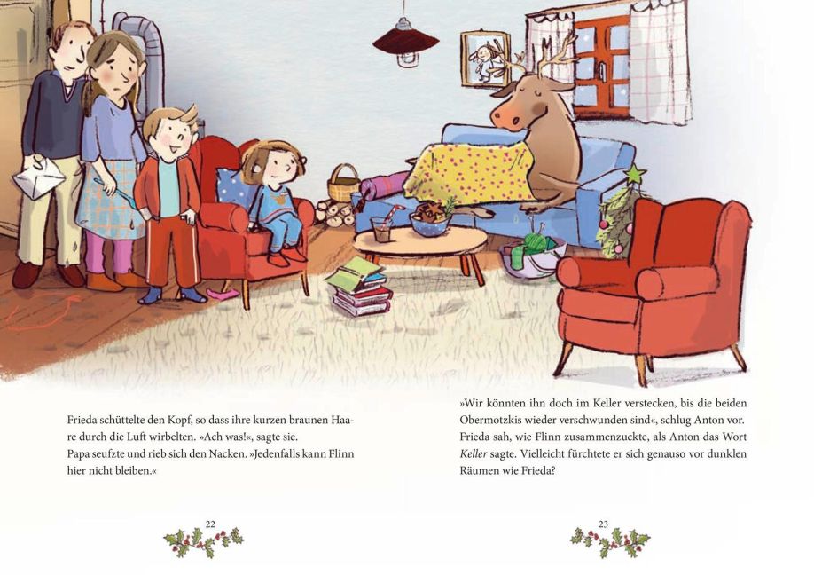 Es niest ein Rentier vor der Tür Wunderbare Wintergeschichte zum Vorlesen ab 5 Jahren von Smilla Blau und Susanne Göhlich