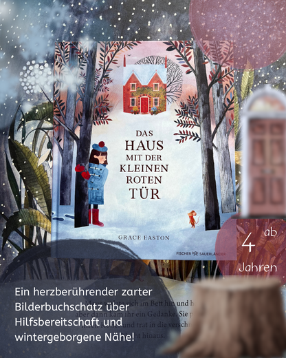 Das Haus mit der kleinen roten Tür Wintergeschichte für Kinder ab 4 Jahren für die Weihnachtszeit mit interaktiven Klappen und wunderschönen Illustrationen von Grace Easton