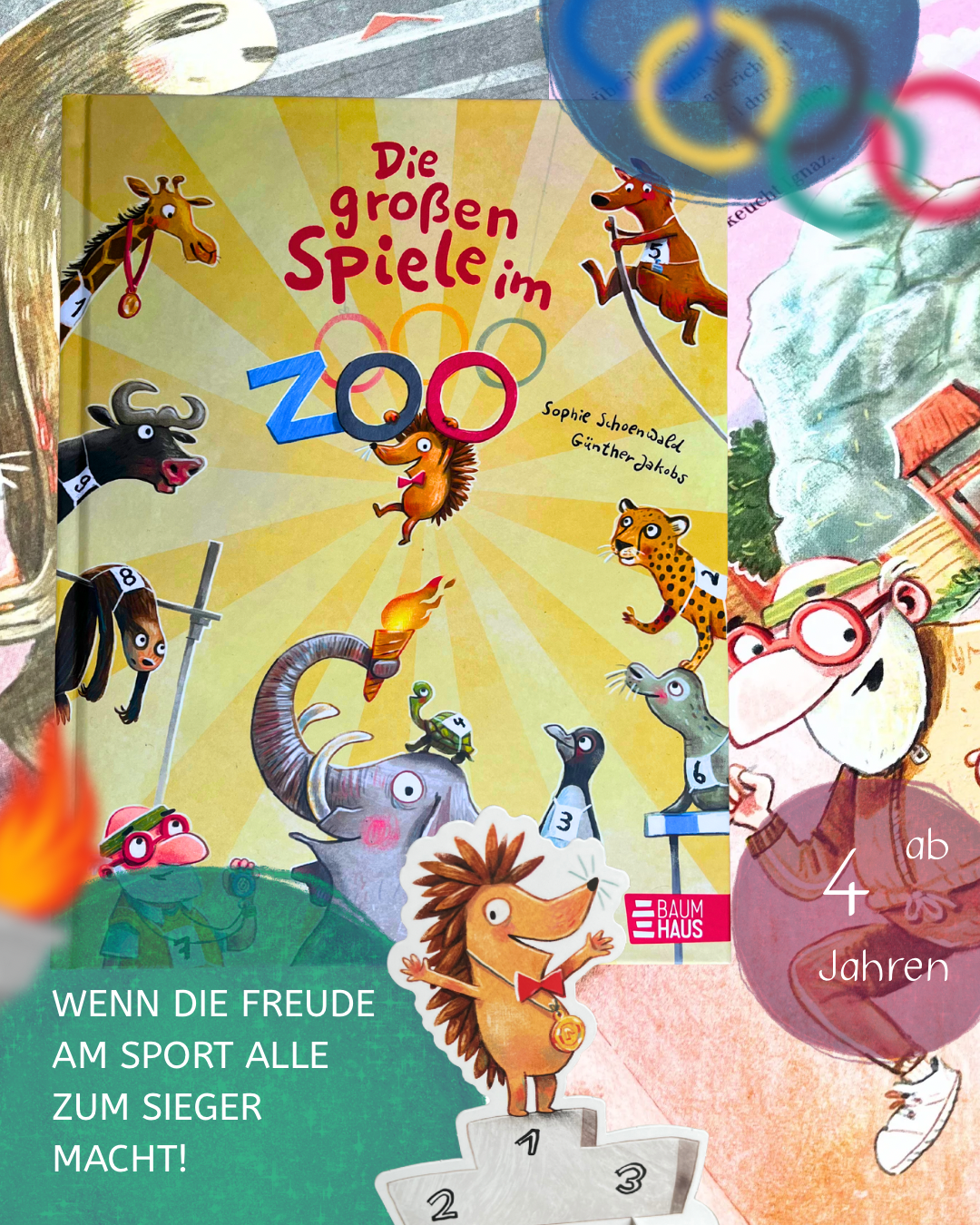 "DIE GROSSEN SPIELE IM ZOO" VON SOPHIE SCHOENWALD und Günther Jakobs EIN WETTKAMPF VOLLER SPASS UND FAIRNESS I Bilderbuchtipp für Kinder ab 4 Jahren